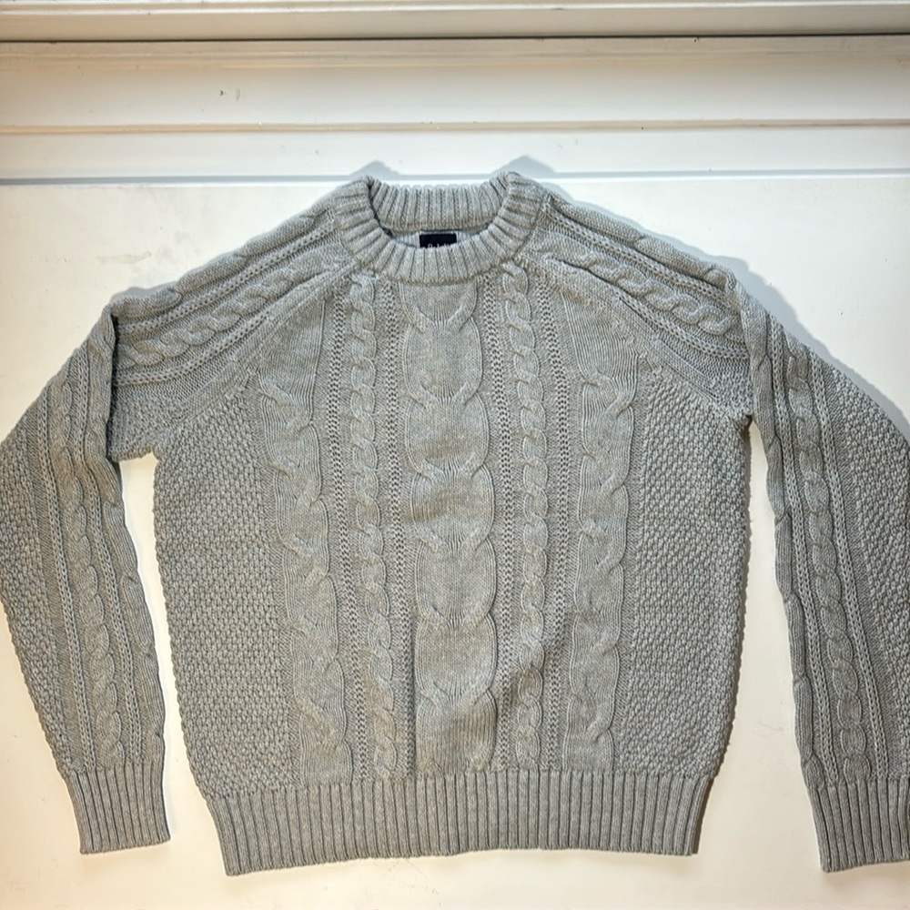 Gap XXS Grey Cable Knit Sweater NWT